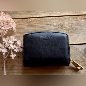 Margot NY Gina Compact Black Leather Wallet